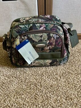 Protocol English Garden Floral Tapestry Travel Crossbody Bag-Vintage Style